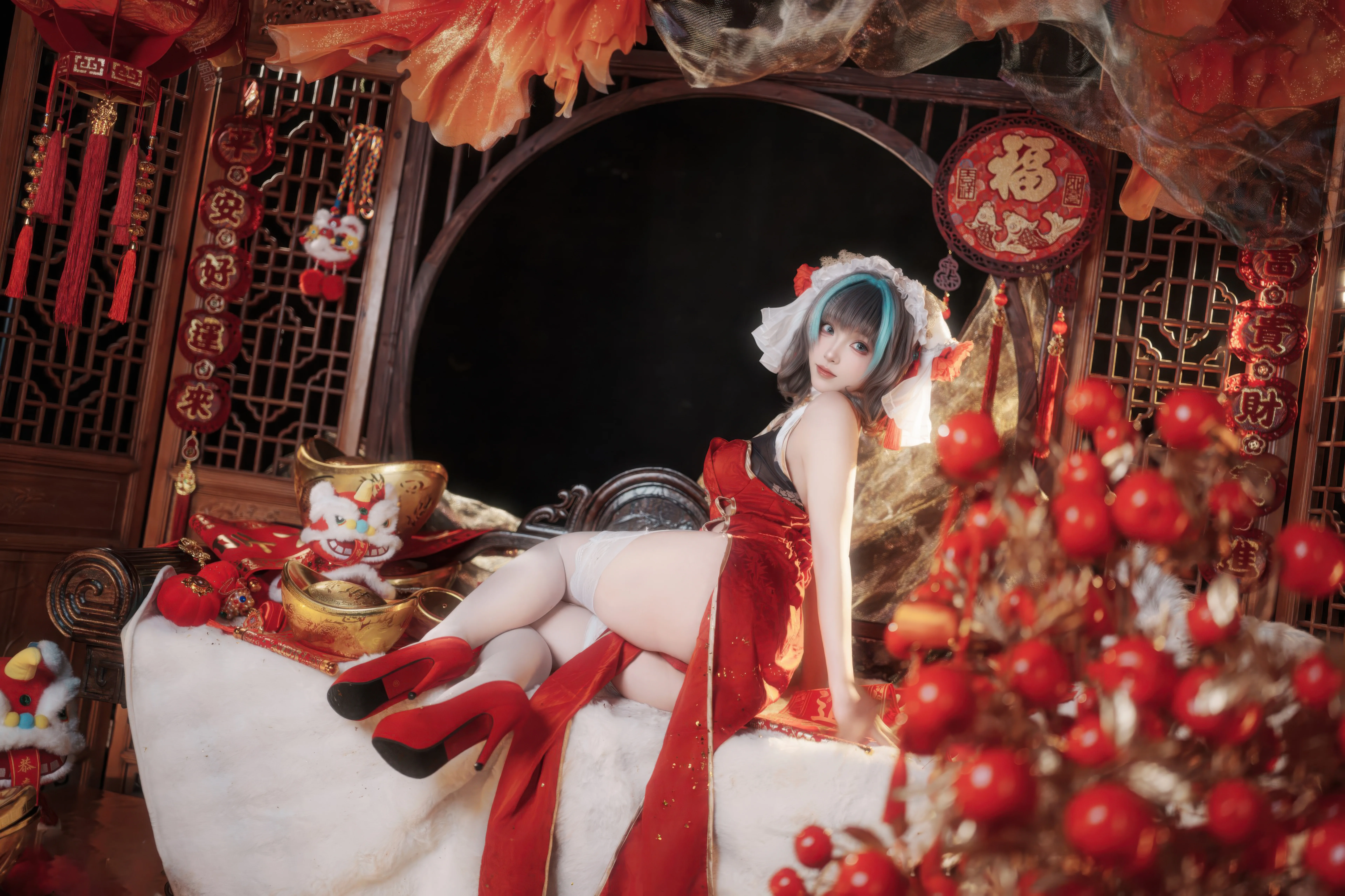 Bangni邦尼 cosplay Cheshire Cheongsam – Azur Lane
